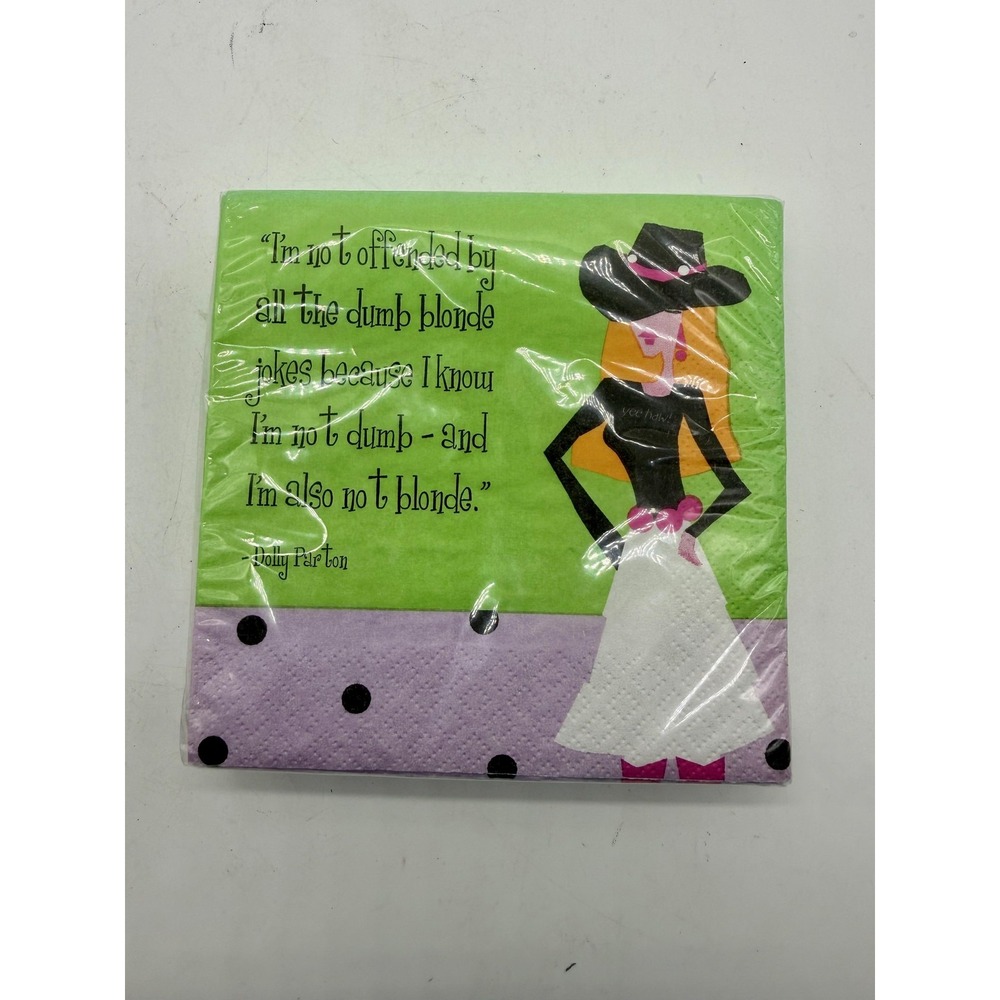Dolly Parton Lunch Napkins Birthday Party 20ct Sealed Humor Blonde